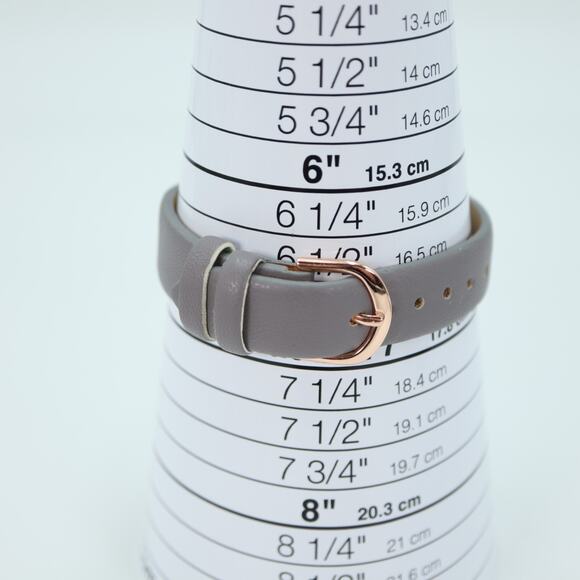 Fossil Steel Watch 32mm Silver Tone Date Dial 100m Gray Vegan Leather FS-2525 - Picture 4 of 15